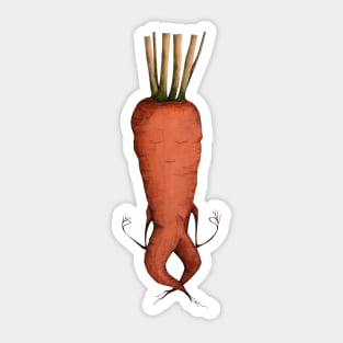 yoga carrot Sticker